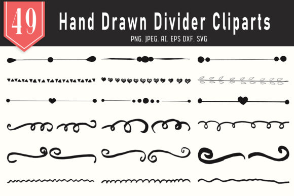 45 Handmade Divider Cliparts for Creative Projects