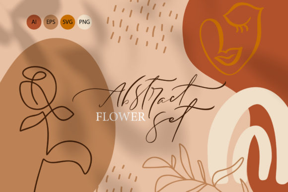 Abstract Flower Set and Abstract Flower Set SVG: A Versatile Design Resource