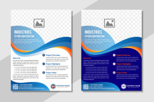 Blue Orange Wave Flyer: A Modern Design Solution for Creative and Business Professionals