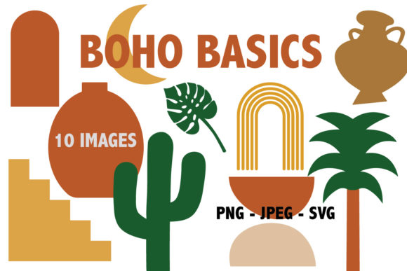 Boho Basics Clipart: A Versatile Resource for Creative Projects