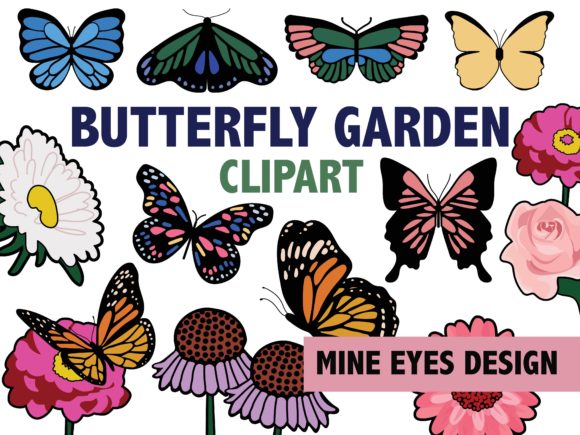 Butterfly Garden Clipart: A Versatile Resource for Creative Projects