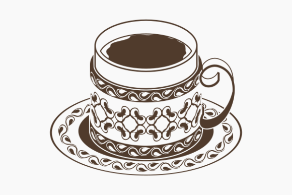 Flat Monochrome Style Patterned Fincan: A Modern Design Element Rooted in Tradition