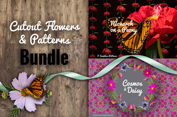 Floral Bundle: Cutout Flowers and Seamless Patterns Collection for Creative Designers
