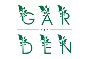 Garden Typography Tree: A Green Eco Letter Logo with Leaf Vectors