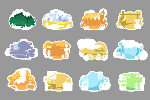 Historical Landscapes 2D Vector Web: A Fusion of Past and Digital Creativity