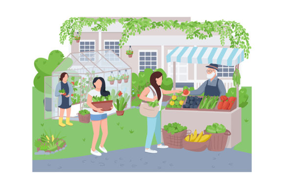 Home Greenhouse 2D Vector Characters: A Creative Tool for Modern Gardeners and Designers