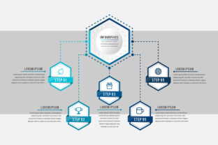 Infographics Hexagon Blue White: A Modern Approach to Visual Communication