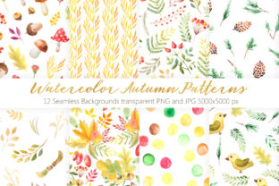 Watercolor Autumn Patterns Vol.2: Elevating Creative Projects with Seasonal Elegance