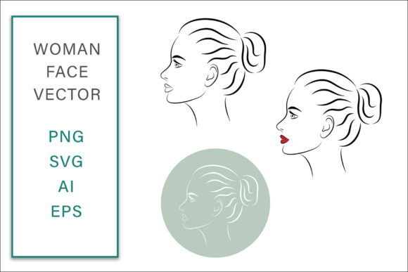 Woman Face Vector Line Art: A Versatile Resource for Creative Projects